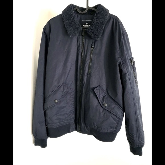 American Eagle Outfitters Other - Mens American Eagle Navy Bomber Jacket Large